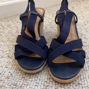 Navy Strappy Espadrilles